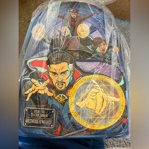Loungefly Doctor Strange Multiverse Backpack - Blue and Gold